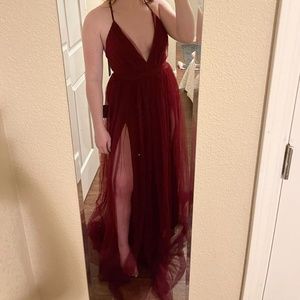 Lulus Burgundy Maxi Dress